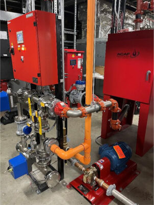 Read more about the article Deluge-style, automatic compressed air foam system